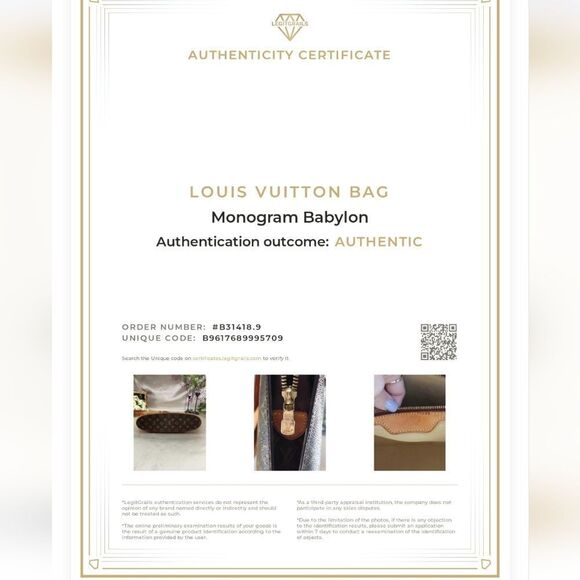 Louis Vuitton Monogram Babylon Tote W/ COA & Dust Bag - AUTHENTIC - Picture 3 of 17